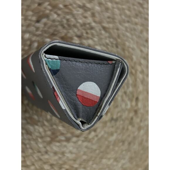 FOSSIL Glasses Sunglasses Case w/Magnetic Closure Gray w/Multicolor Dots - Picture 4 of 8